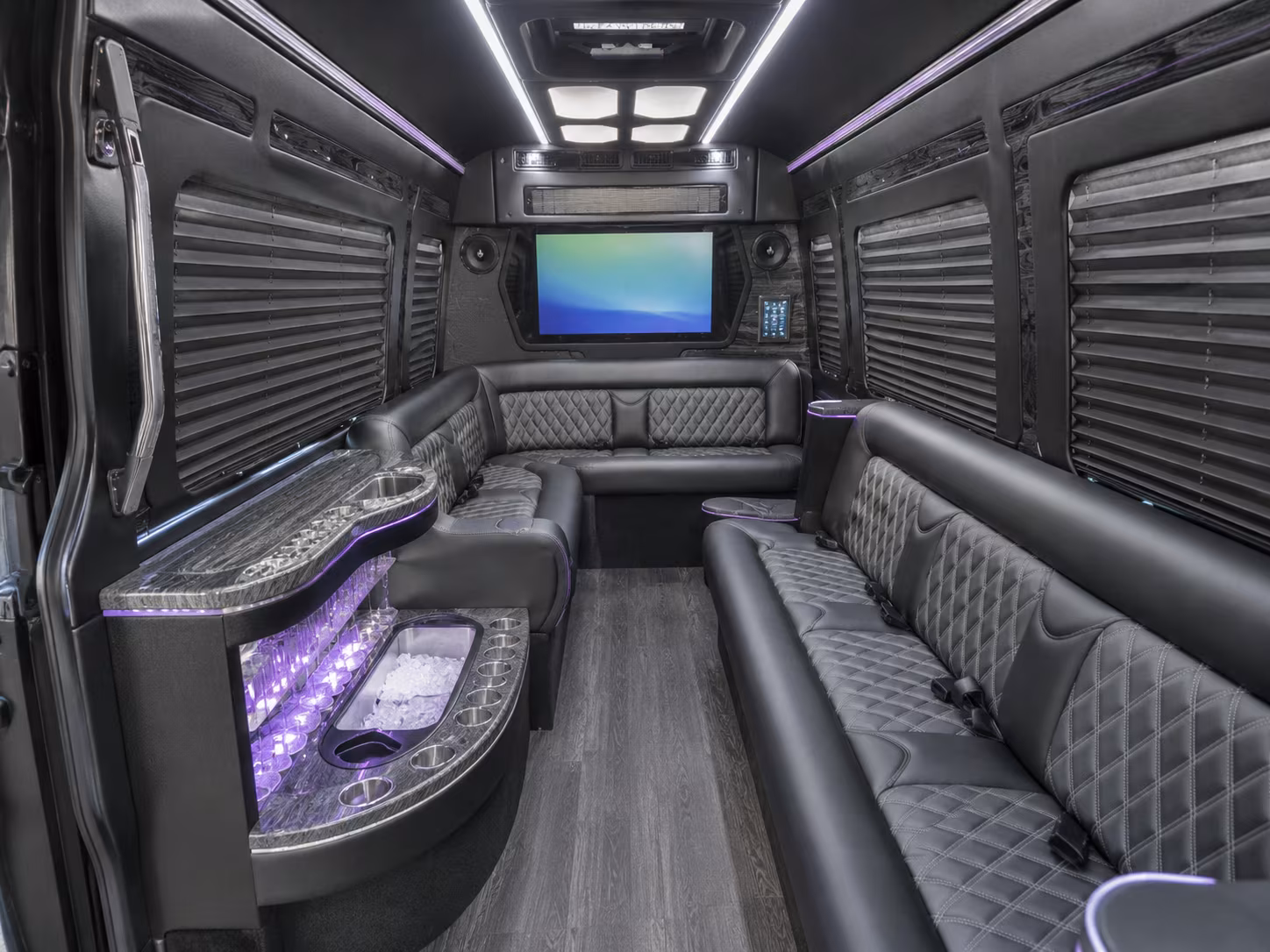 mission viejo 30 passenger party bus inside